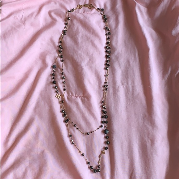 Stella & Dot Madeline Pearl Necklace (Brown) - Picture 4 of 6